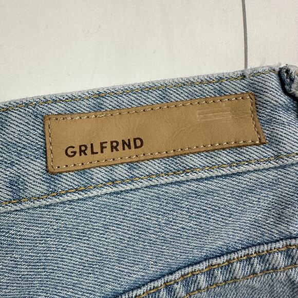 GRLFRND Denim Shorts Womens 25 Blue Cindy Distressed Night Fever Destroyed Boho - Picture 8 of 15